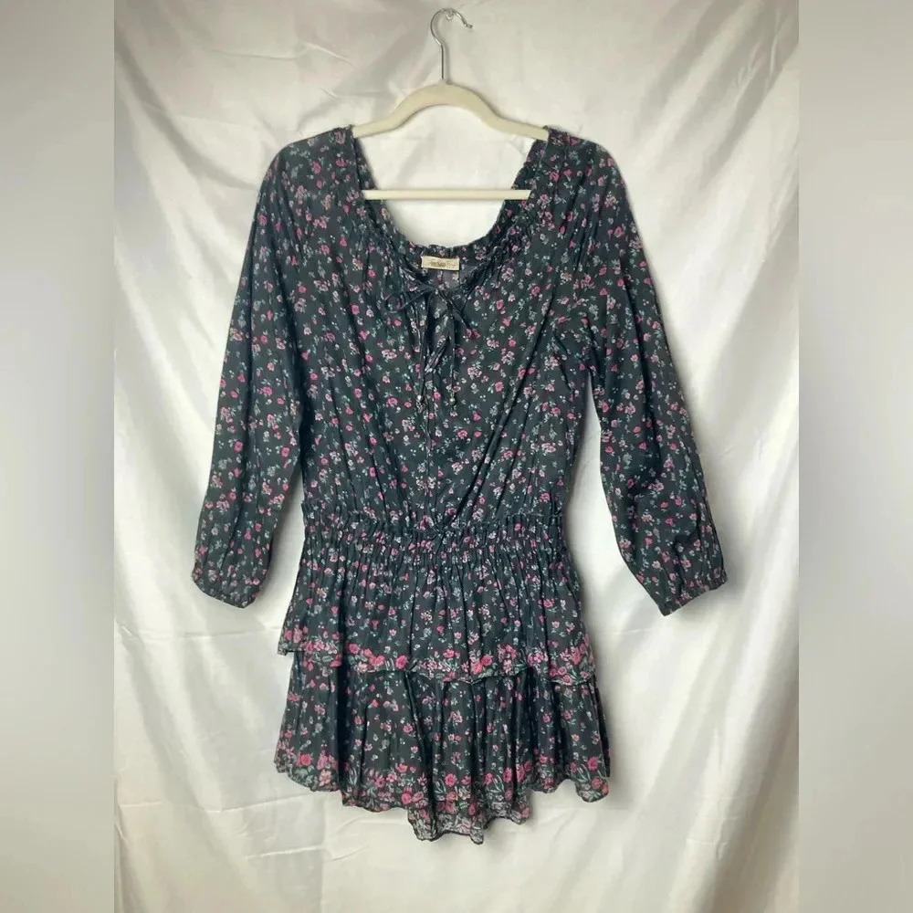 Loveshackfancy long sleeve floral dress woman size xsmall